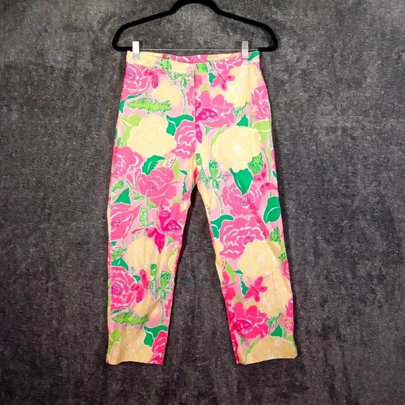 Lilly Pulitzer Pants - Lilly pulitzer vintage pink crop pants women's size 8